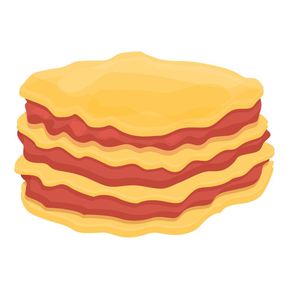 Fresh lasagna icon cartoon vector. Dry lasagne food vector