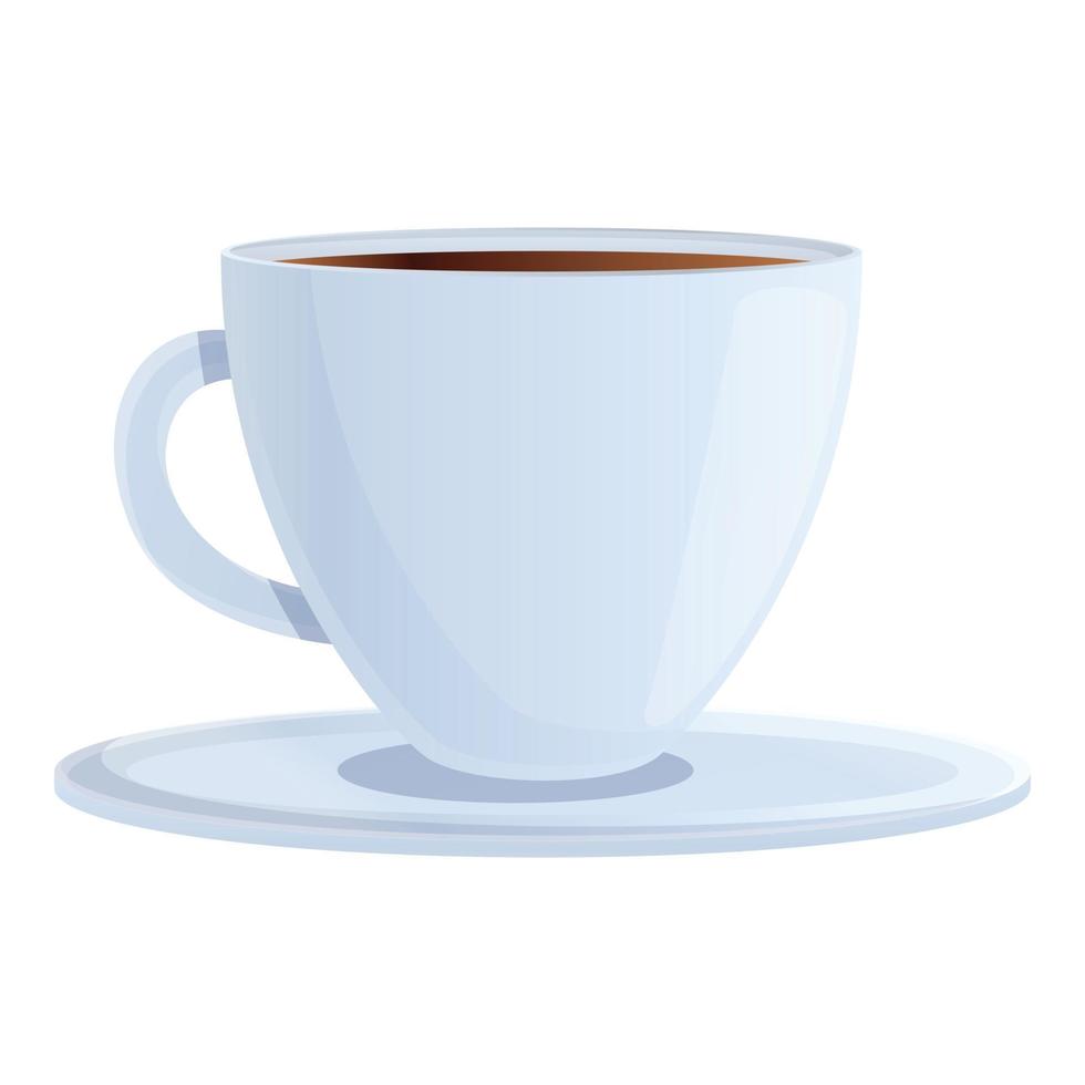 Liquid coffee cup icon, cartoon style vector