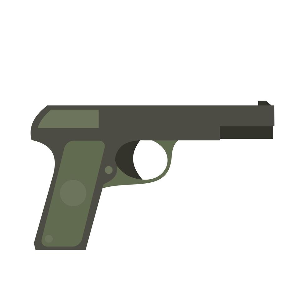 icono plano de pistola vector