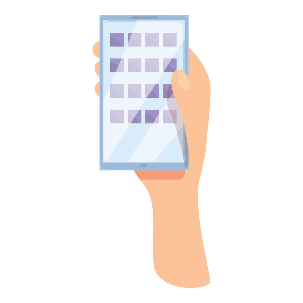 Futuristic smartphone icon, cartoon style vector