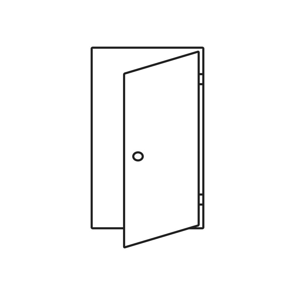 Door line icon vector
