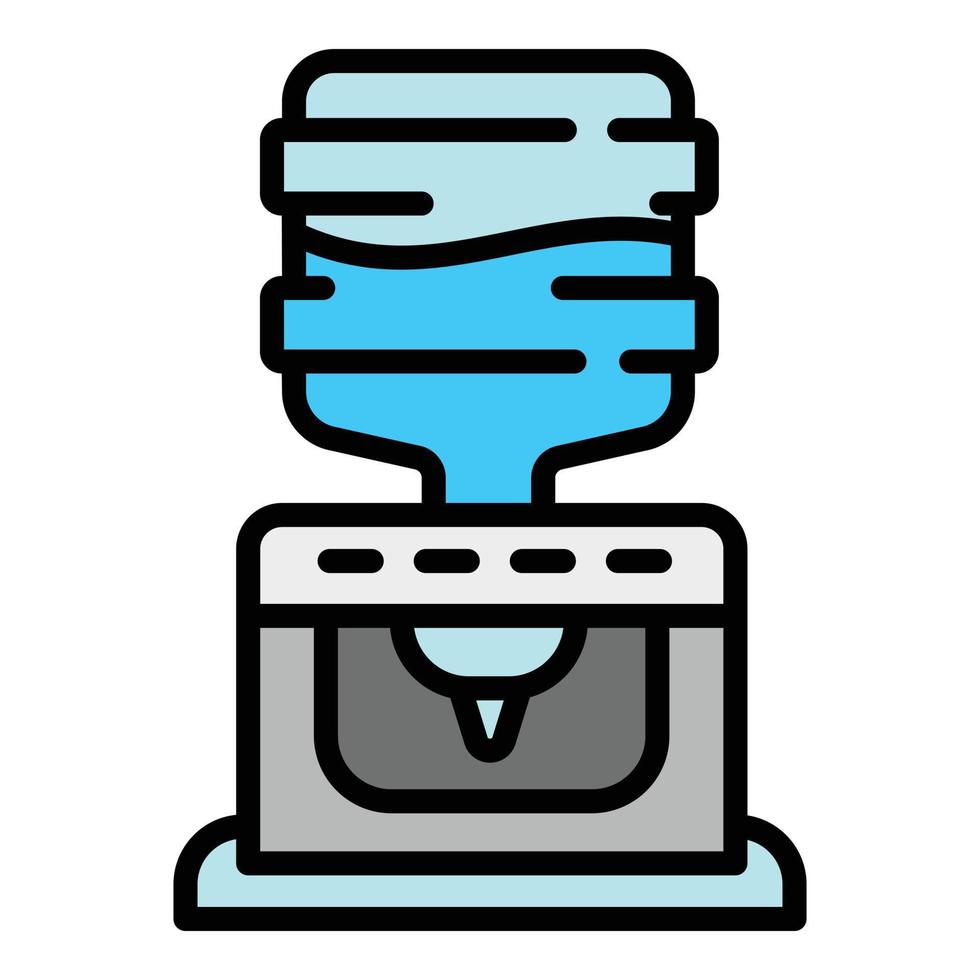 Water cooler icon, outline style vector