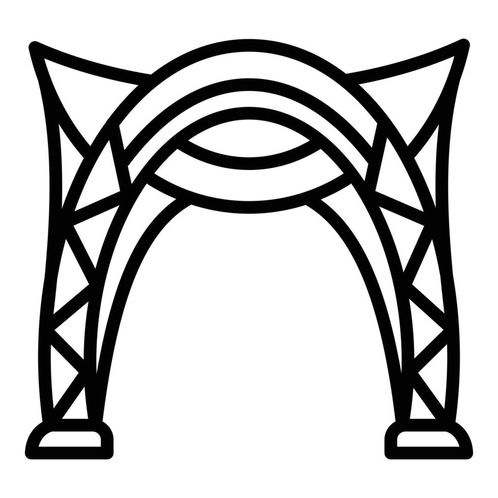 Canopy icon, outline style vector