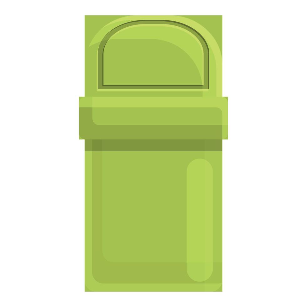 Trash container icon, cartoon style vector