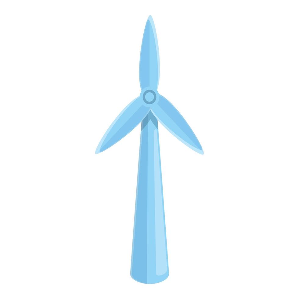 Wind turbine icon, cartoon style vector