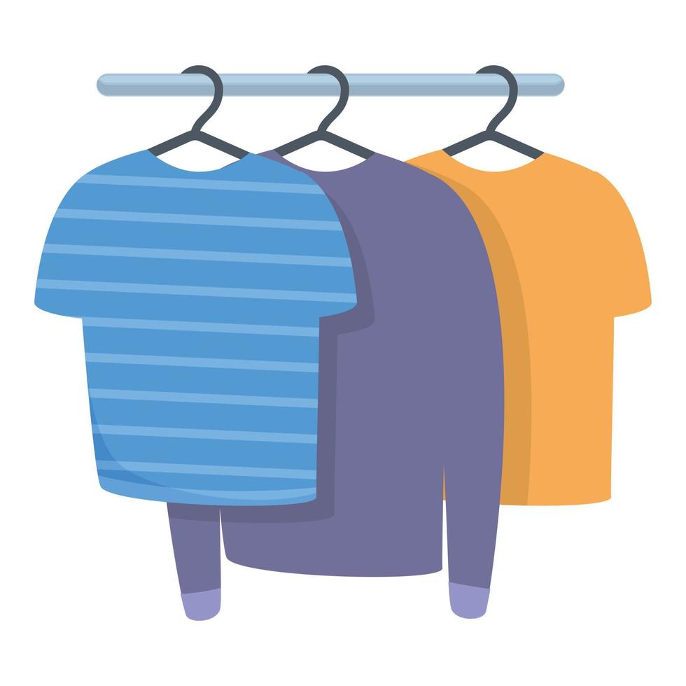 Old wardrobe clothes icon, cartoon style vector