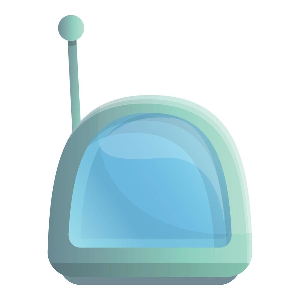 Space research radio icon, cartoon style vector