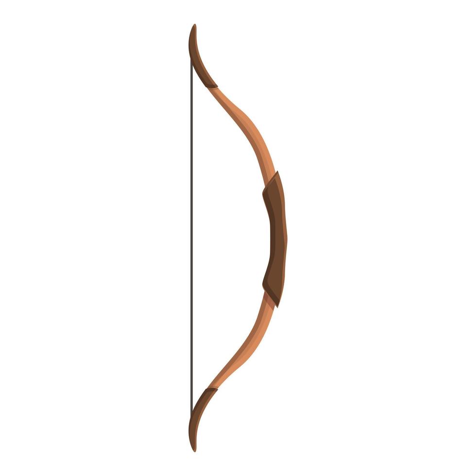 vector de dibujos animados de icono de arco. flecha de tiro con arco