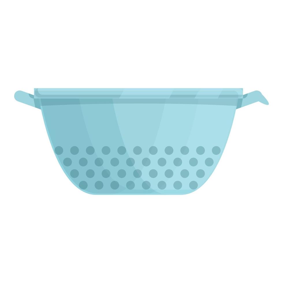 Colander pot icon cartoon vector. Pasta sieve vector