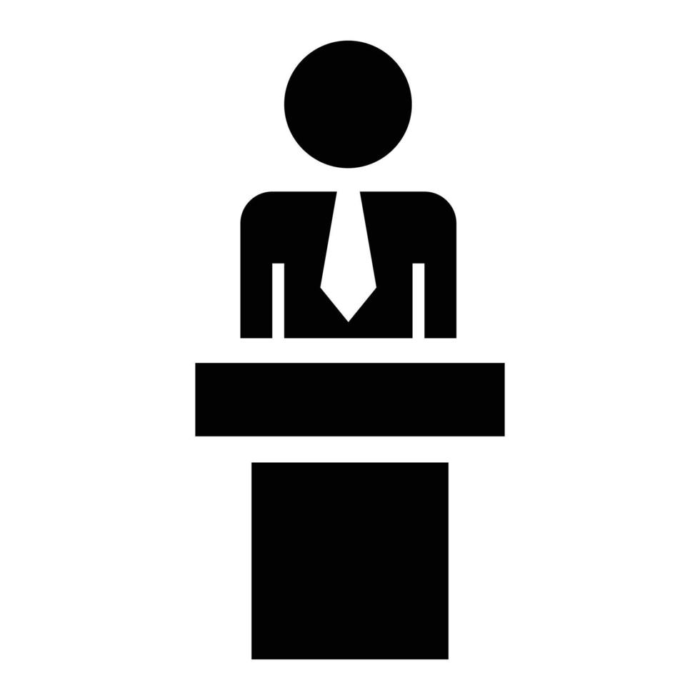 Political candidate icon, simple style vector