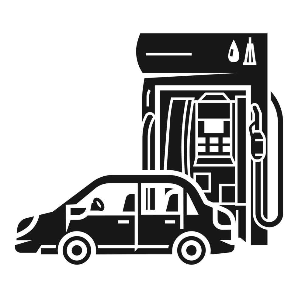 icono de equipo de gasolinera, estilo simple vector