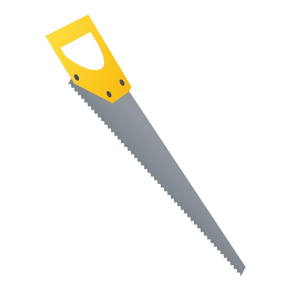 Hand saw icon, isometric style vector