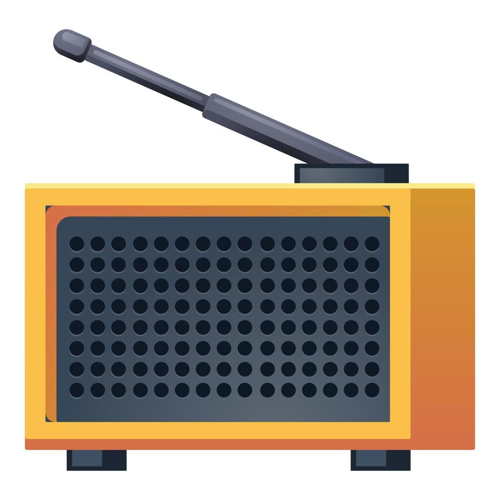Antenna radio icon, cartoon style vector