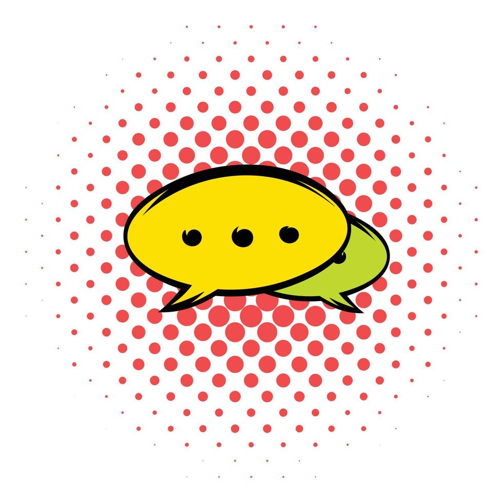 Speech bubbles icon, comics style vector