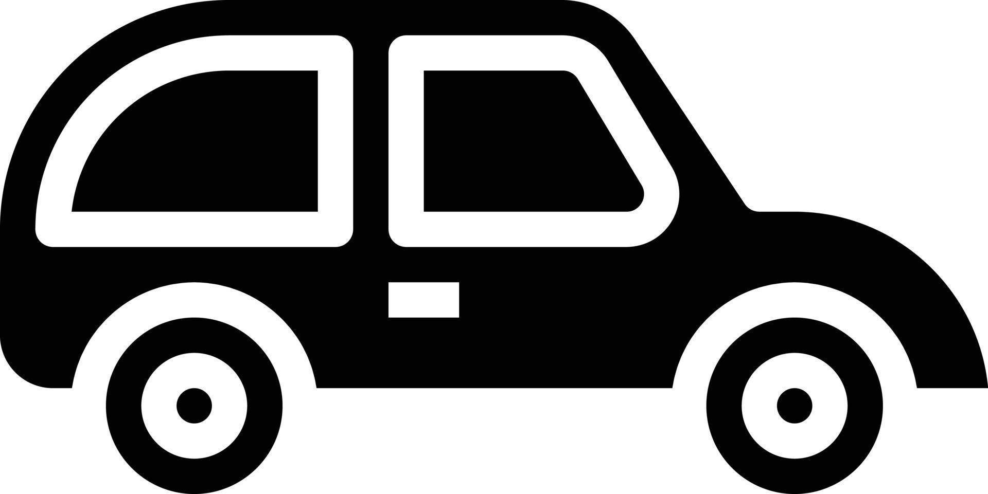 automóvil transporte automóvil - icono sólido vector