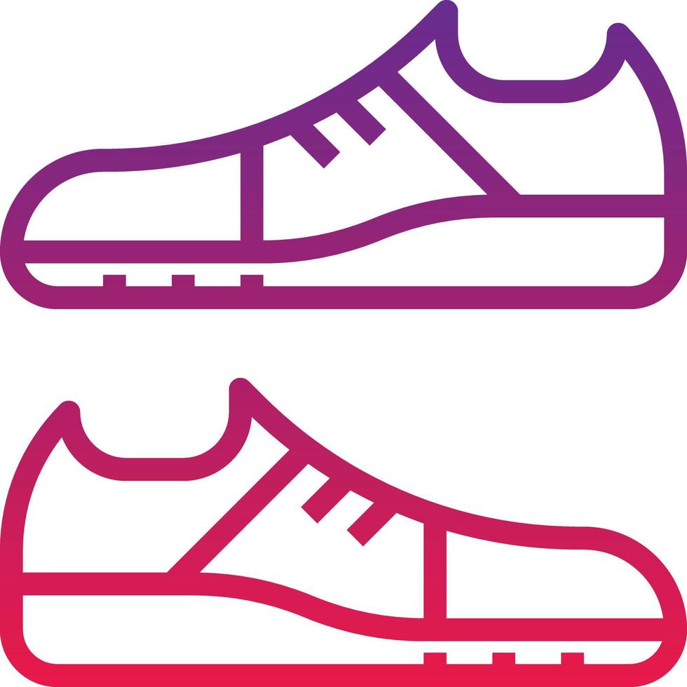 Zapato zapatillas moda dieta - icono degradado vector