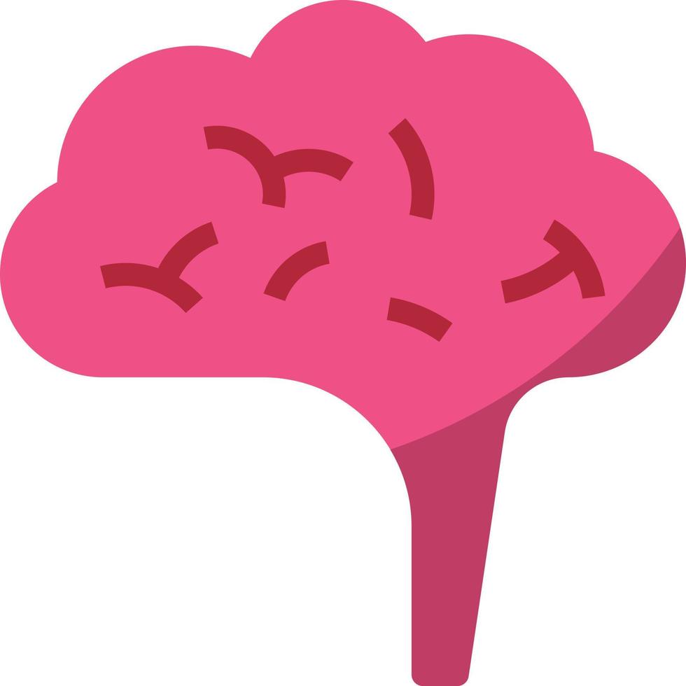 idea creativa del órgano cerebral - icono plano vector