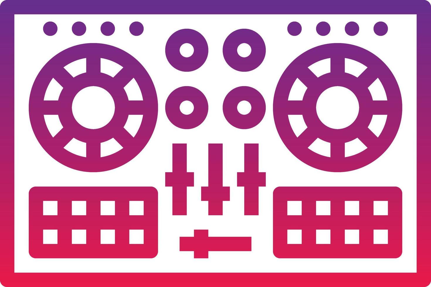 dj controller music musical instrument - gradient icon vector