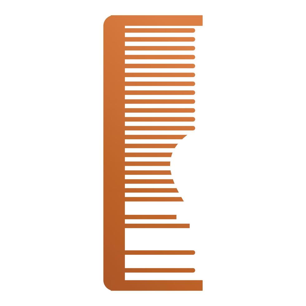 Broken comb icon, cartoon style vector