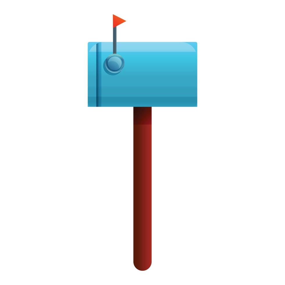 House mailbox icon, cartoon style vector