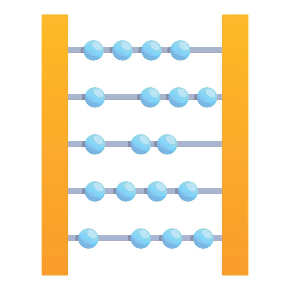 Accounting abacus icon, cartoon style vector