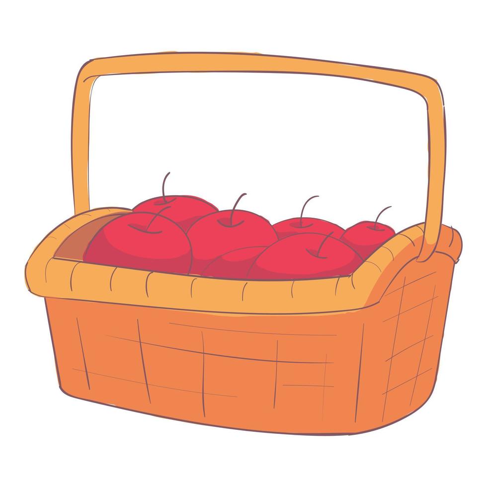 Fruits basket icon, cartoon and flat style 14361606 Vector Art at Vecteezy