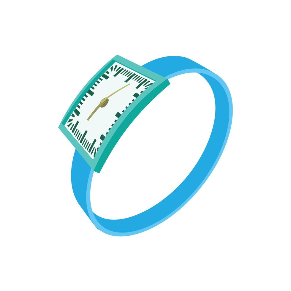 icono de reloj de pulsera azul, estilo de dibujos animados vector