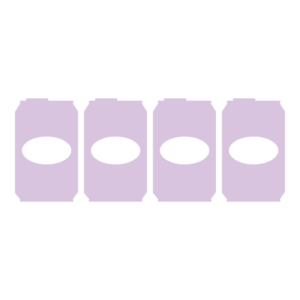 Soda tin cans icon, flat style vector