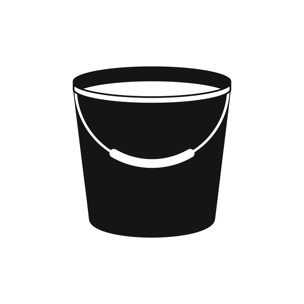 Bucket full of water icon vector