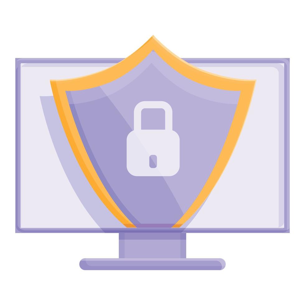 Online secure data icon cartoon vector. Privacy policy vector