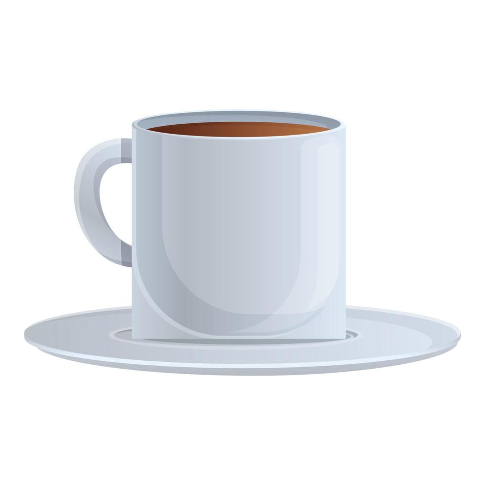 Espresso coffee cup icon, cartoon style vector