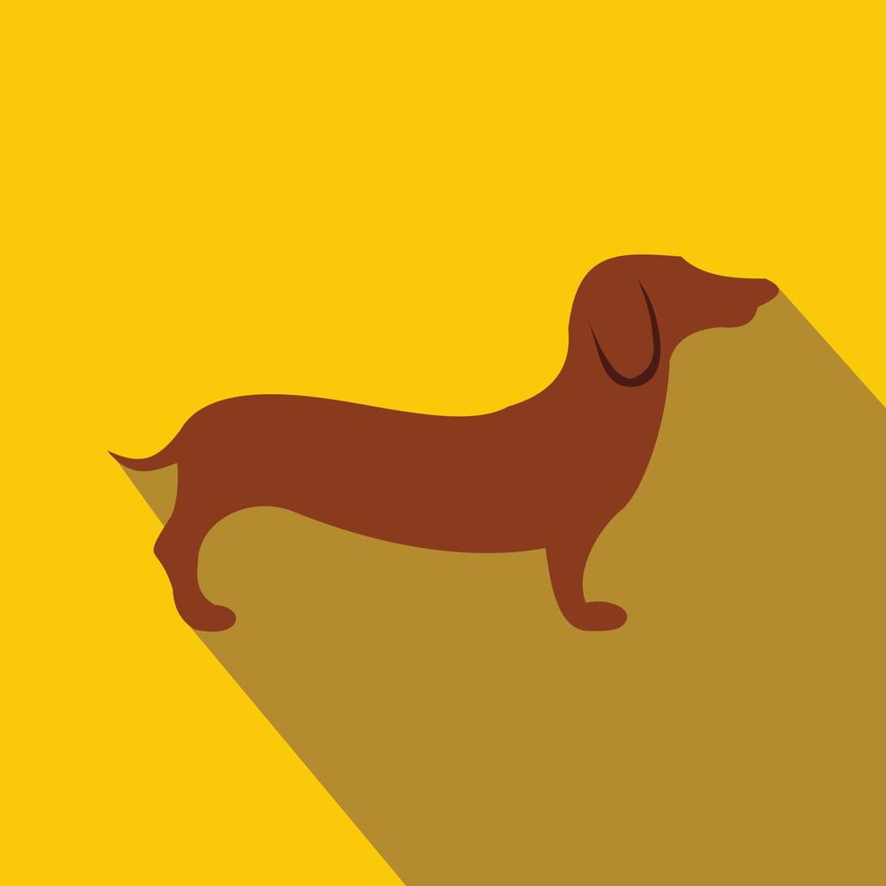 German shepherd icon, flat style vector