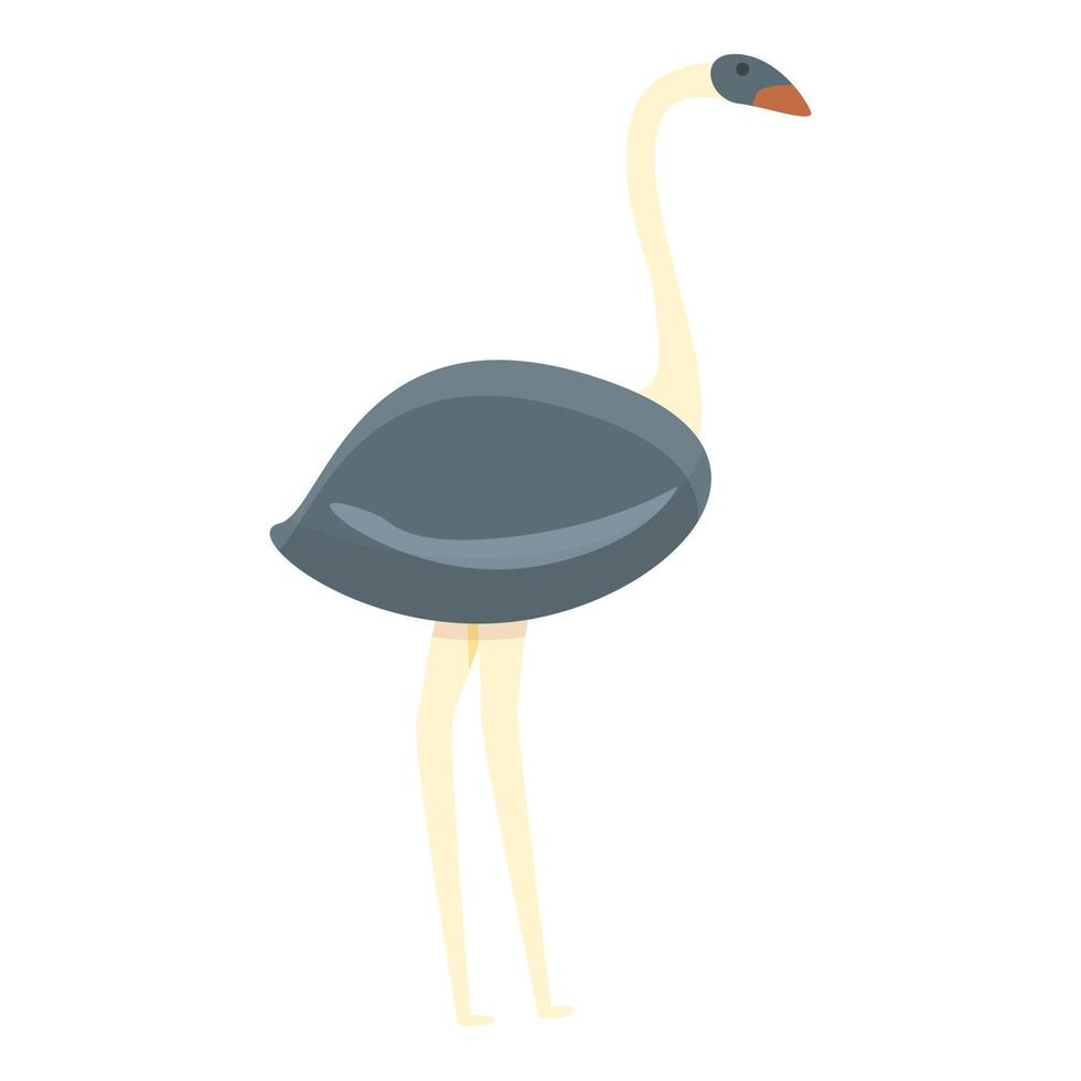 icono de avestruz de safari, estilo de dibujos animados vector
