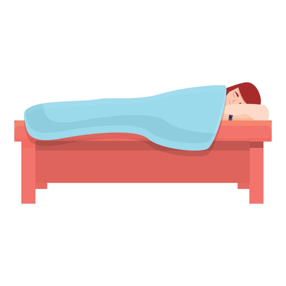 Sleep tracker icon, cartoon style vector