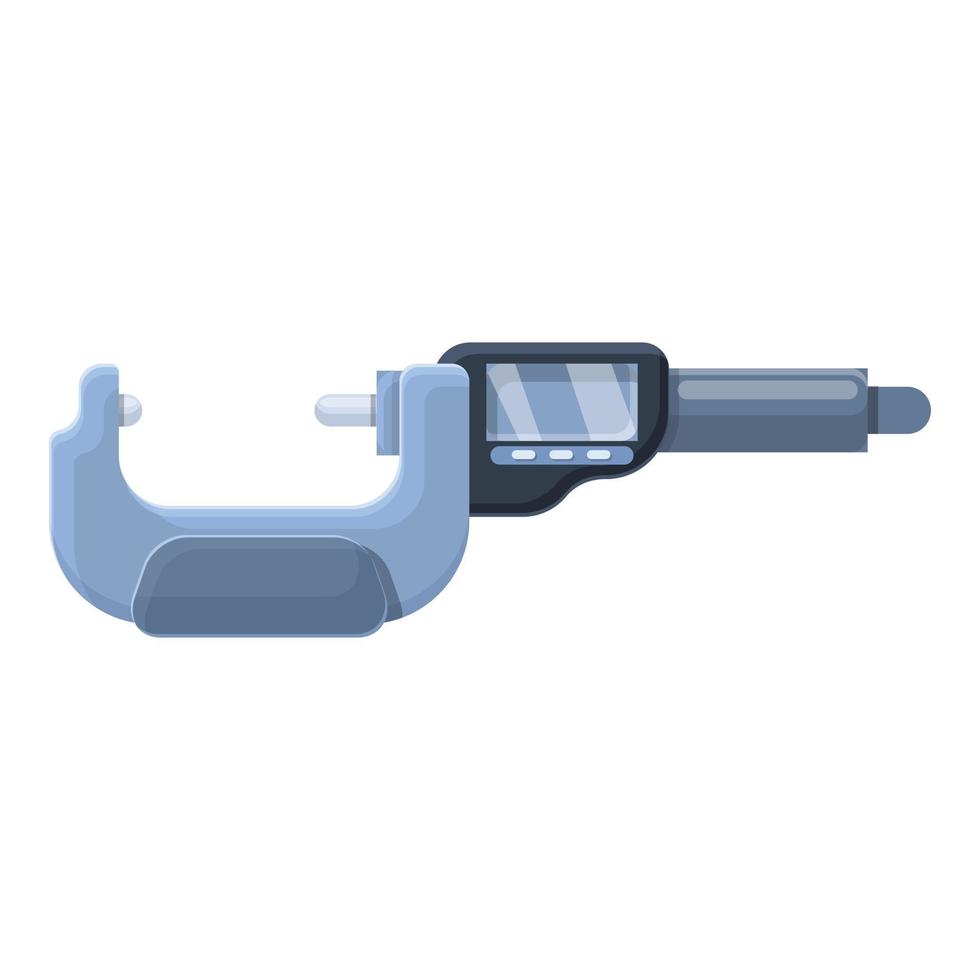 Digital micrometer tool icon, cartoon style vector