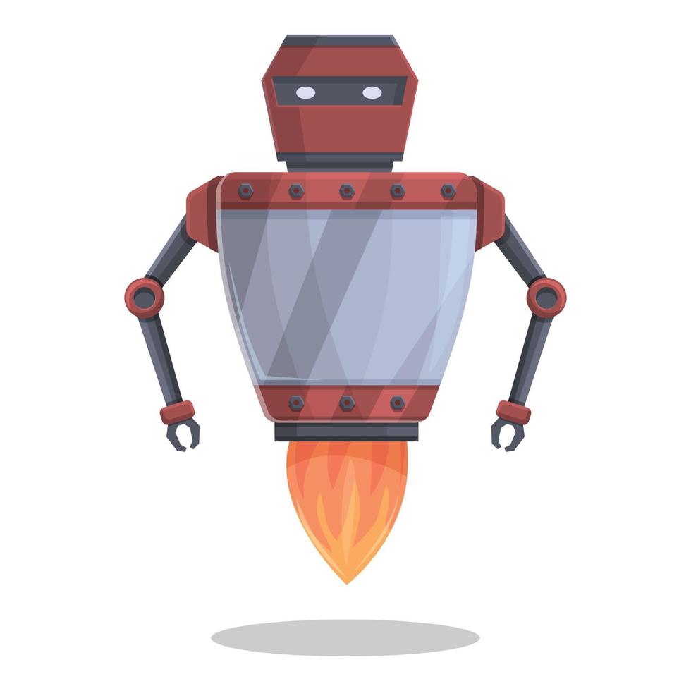 Fly robot icon cartoon vector. Cute toy vector