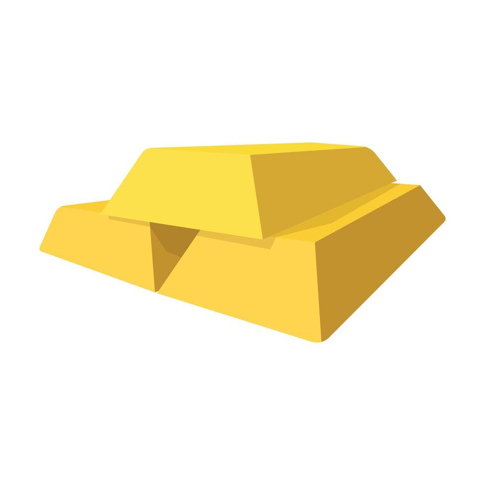 Gold bars cartoon icon vector