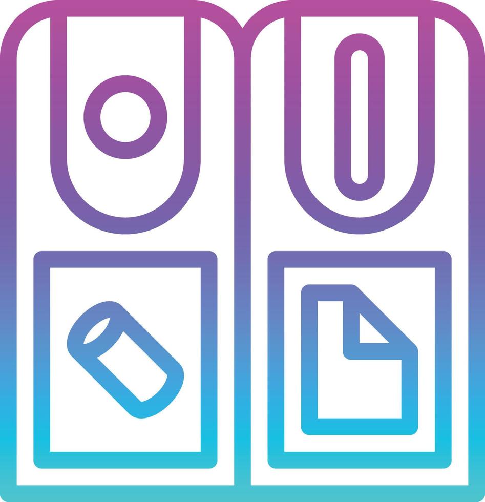 bin recycle trash can paper - gradient icon vector