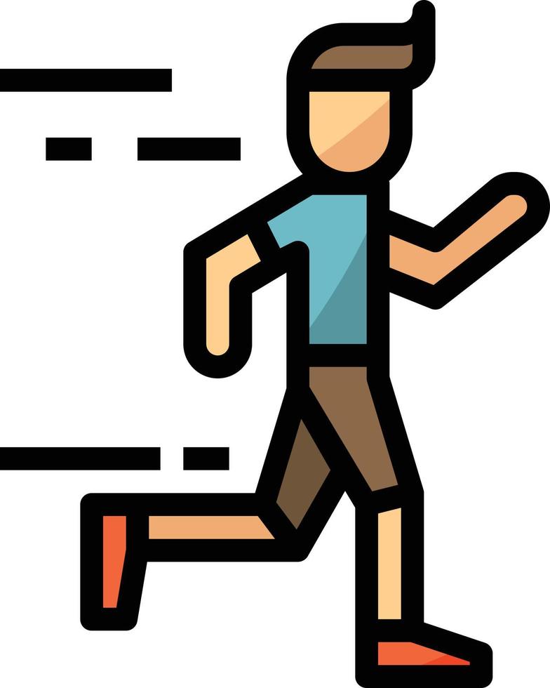 running people man diet nutrition - filled outline icon vector