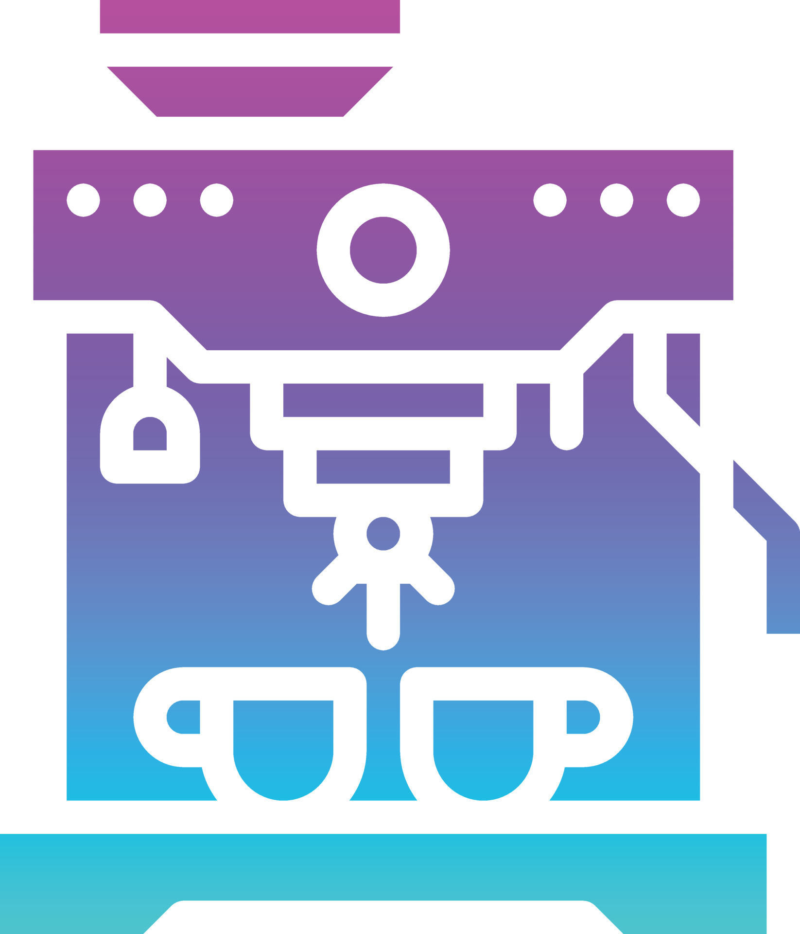 coffee machine cafe restaurant solid gradient icon 14361845 Vector Art at Vecteezy