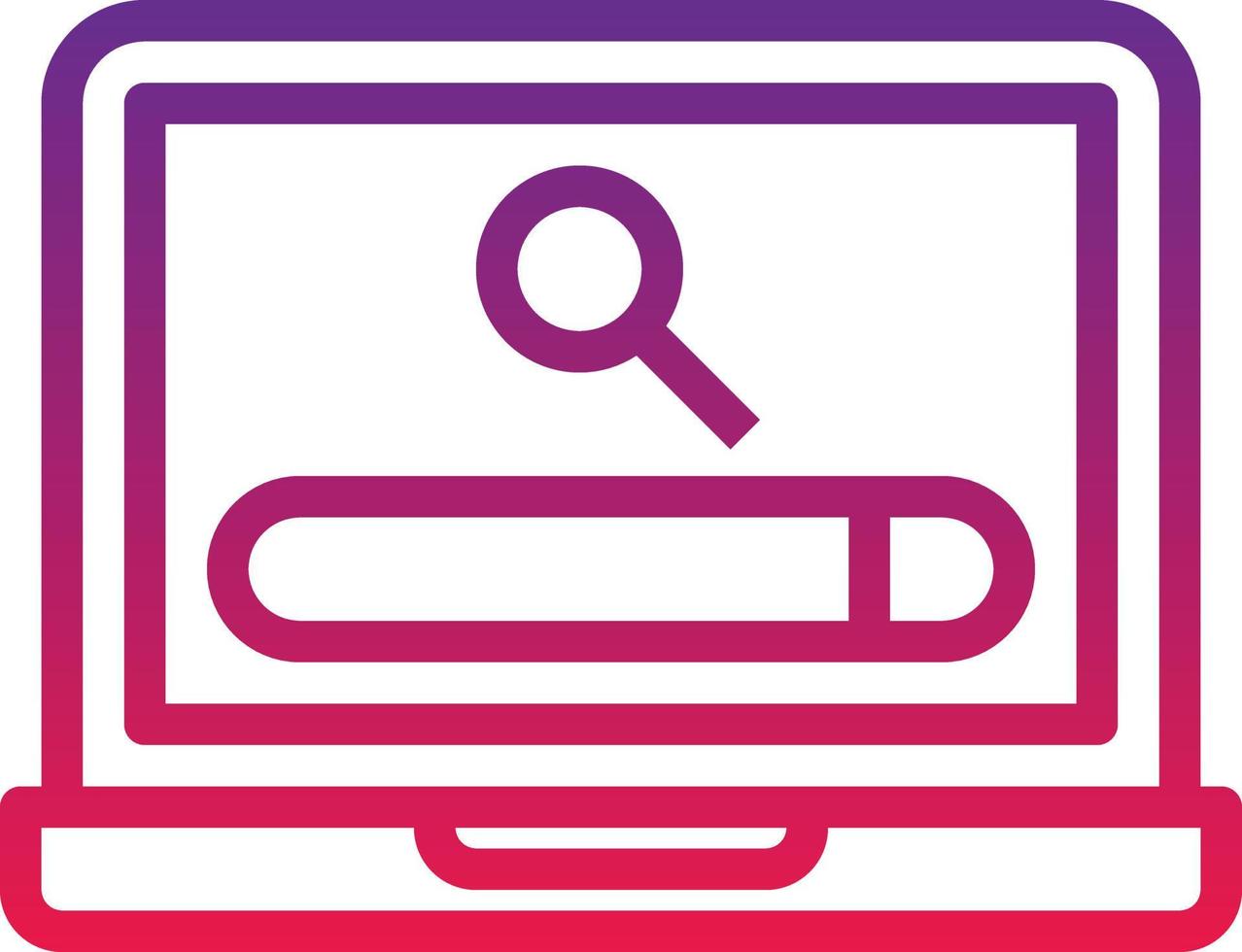 search engine result website seo - gradient icon vector