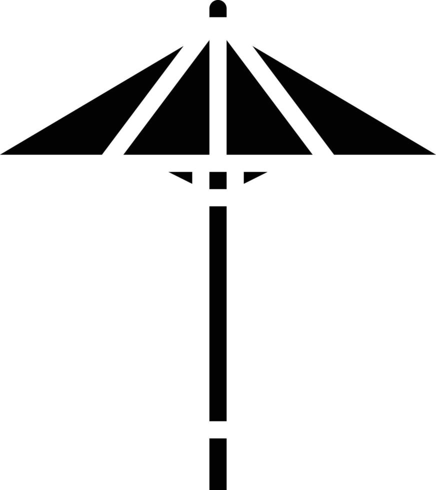 wagasa umbrello rain rainy japan - solid icon vector