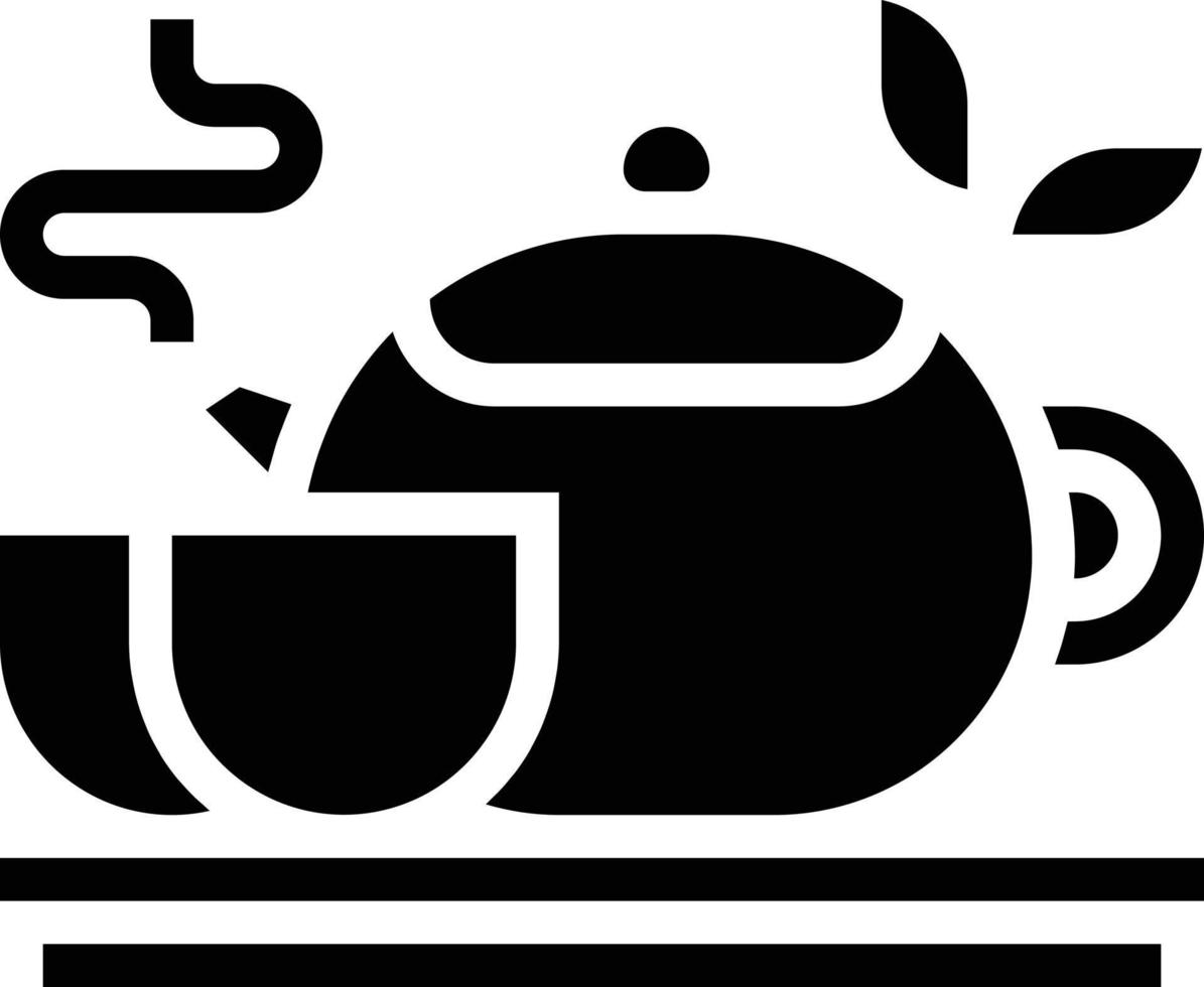 tea herbal drink beverage hot - solid icon vector