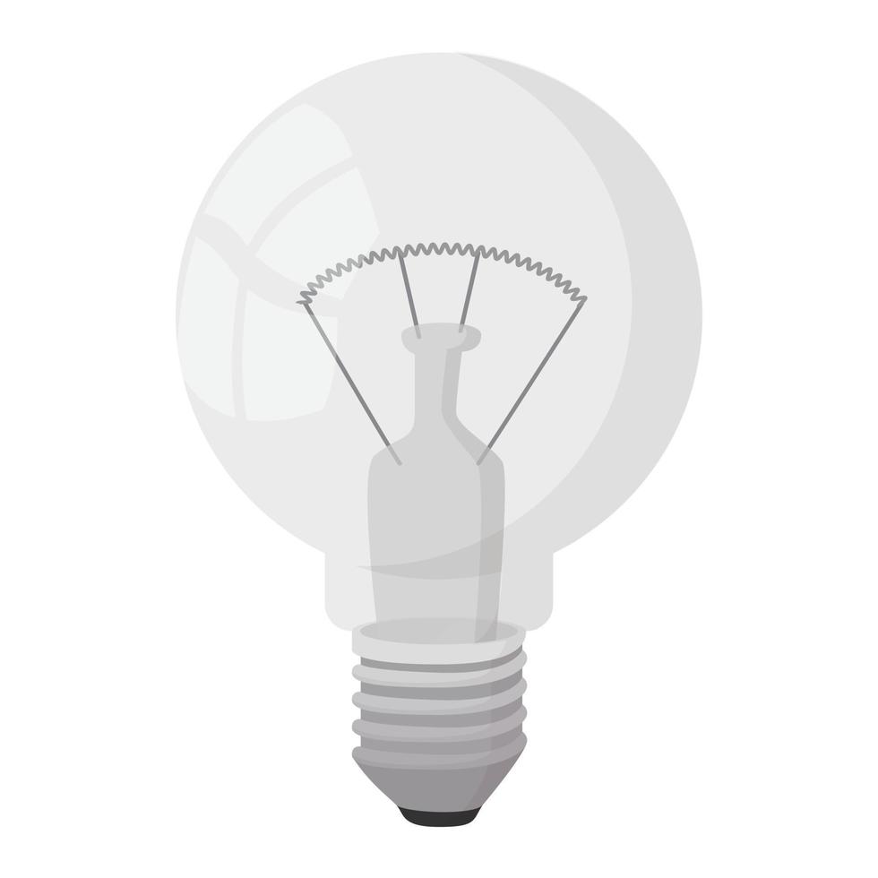 Bulb icon, cartoon style vector