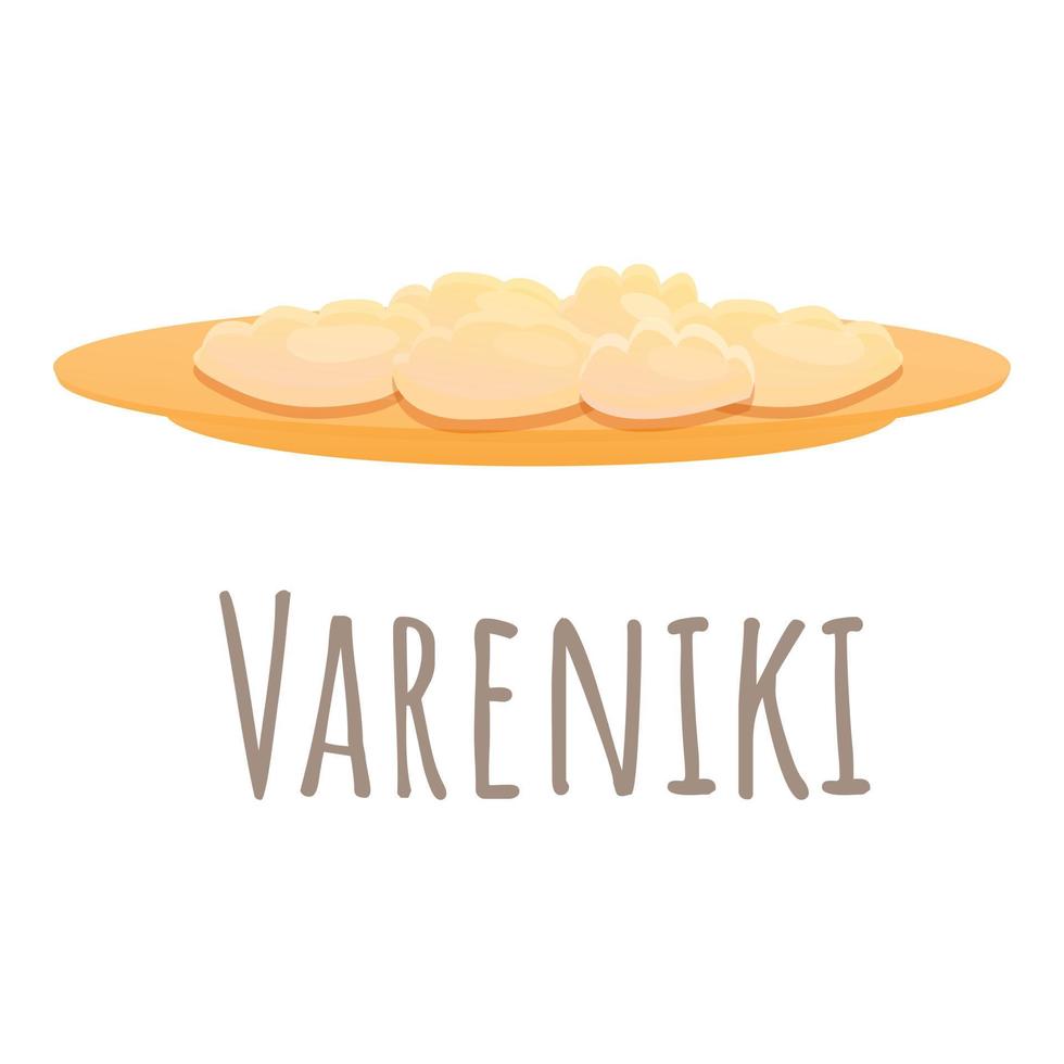 icono de vareniki, estilo de dibujos animados vector
