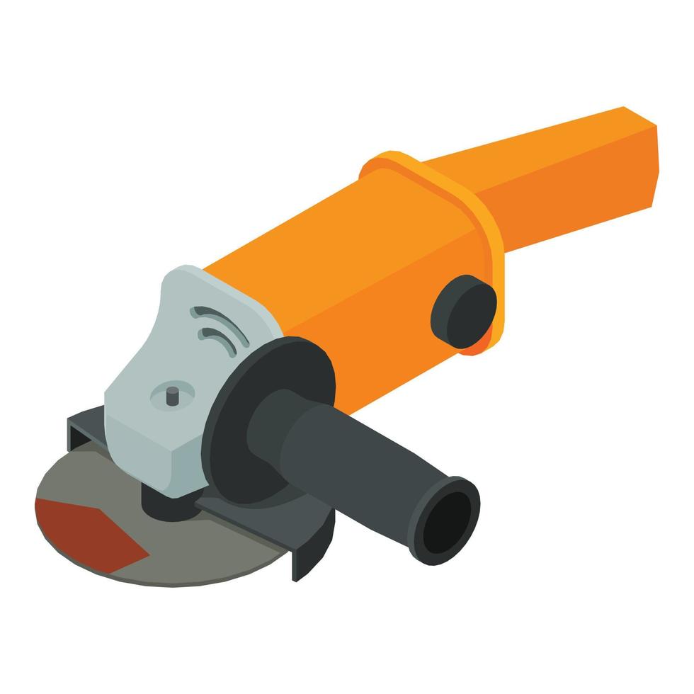 Electric angle grinder icon, isometric style vector