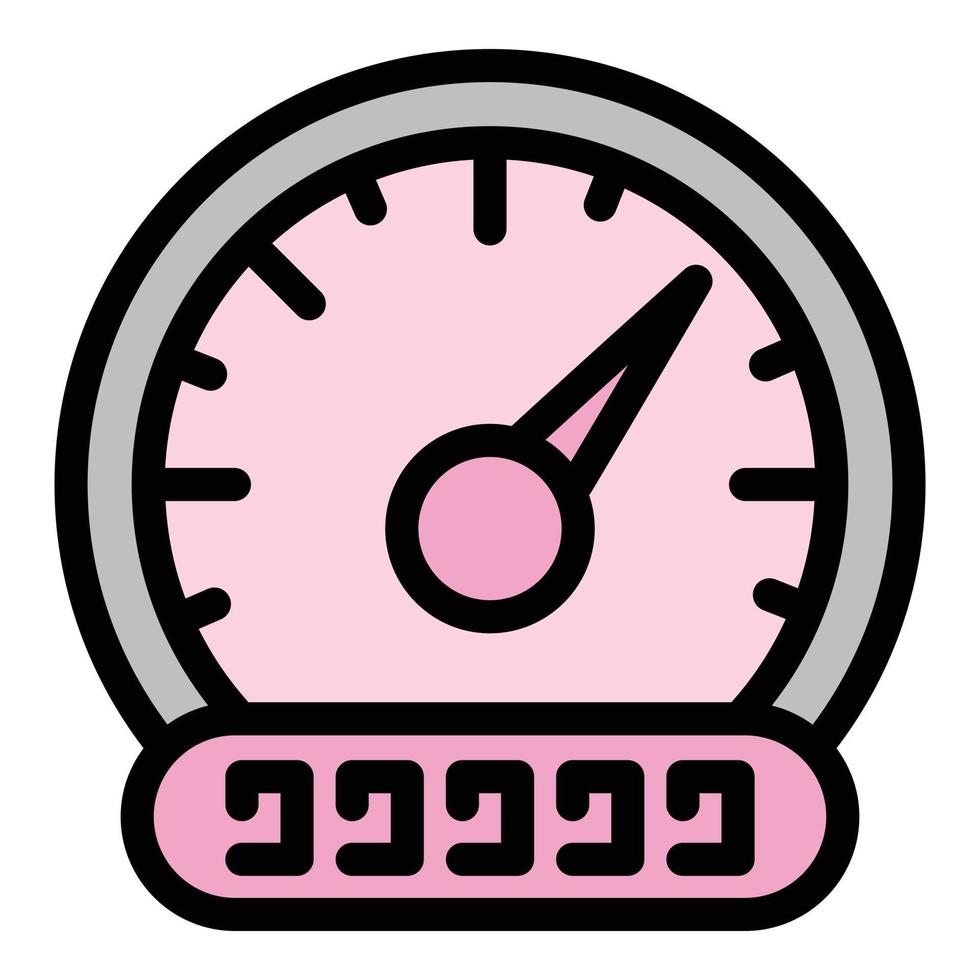 Car tachometer icon, outline style vector