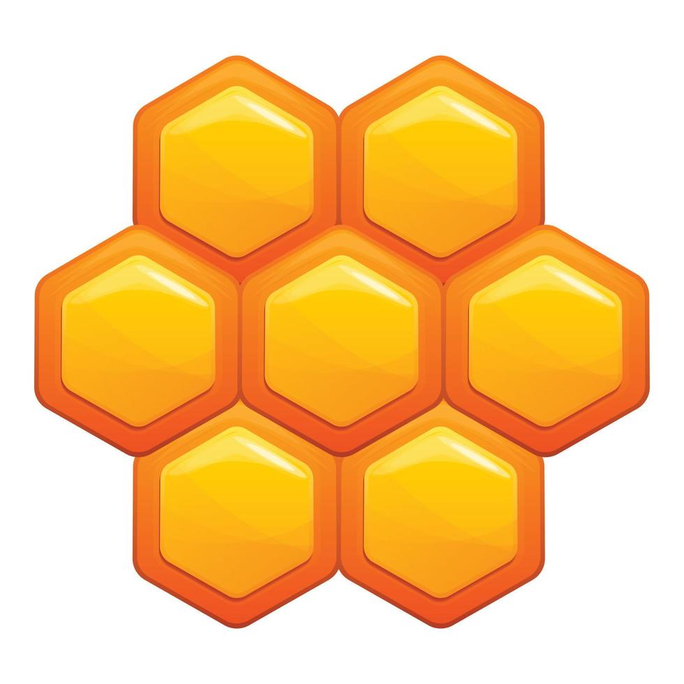 Honey comb icon, cartoon style vector