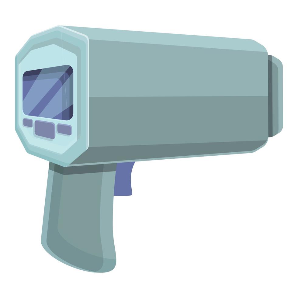 Speed radar car icon, cartoon style vector