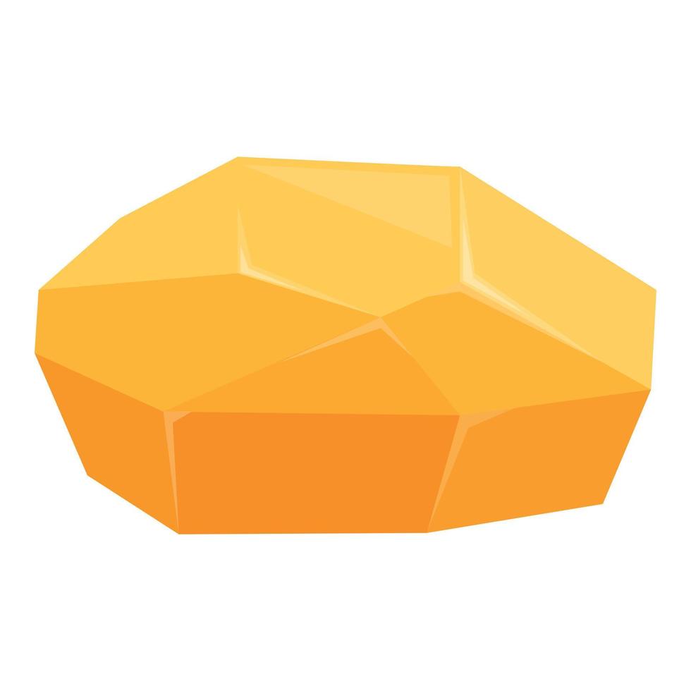 Gold gem icon cartoon vector. Golden stone vector